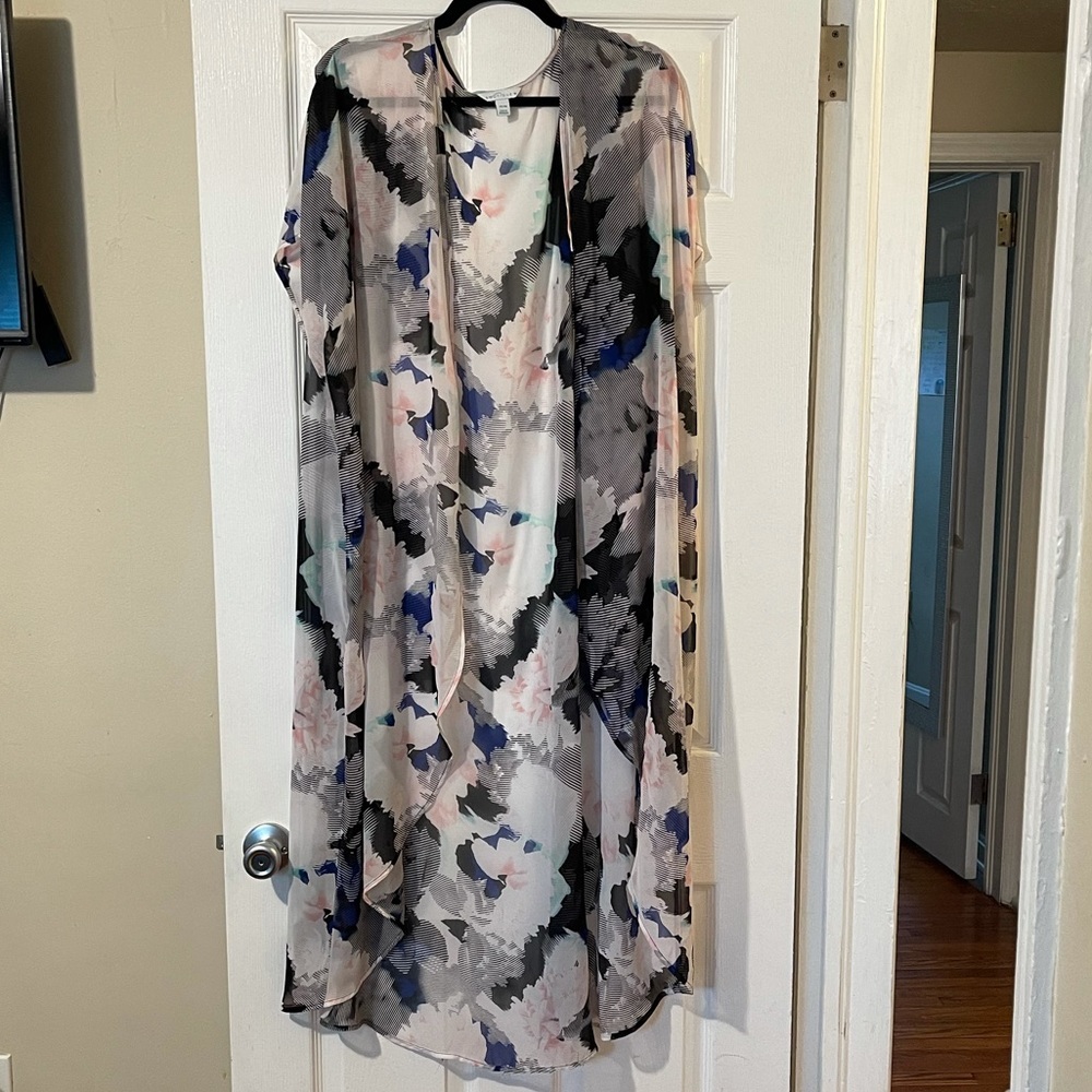Boutique - Long Sheer Material Overpiece Size 2X